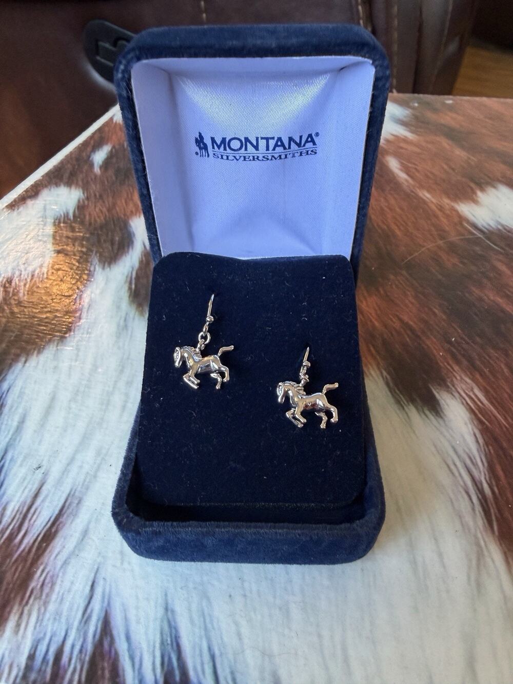 Montana Silversmiths Running Horse Colt Or Pony Delicate Dangle Earrings Kids